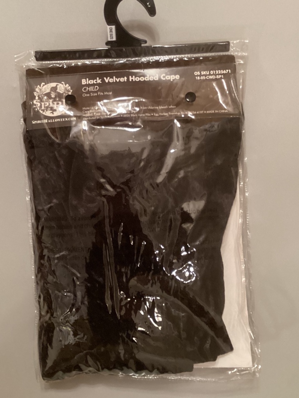 Hooded Costume Cape (Child - OS)